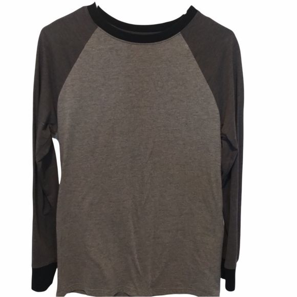 Cat and Jack Basic Long Sleeve Black and Gray Baseball T Size LX in Boys - Picture 1 of 3